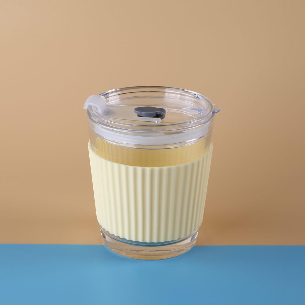 Vertical Stripes Silicone Cup Sleeve Non-slip Heat Insulation Cup Cover Thickened Anti -scald Mug Sleeve Glass