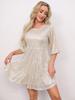 New Hot Style Fashion Sequin Dress: Solid Color, Loose Waist, Short Sleeve Skirt for Banquets
