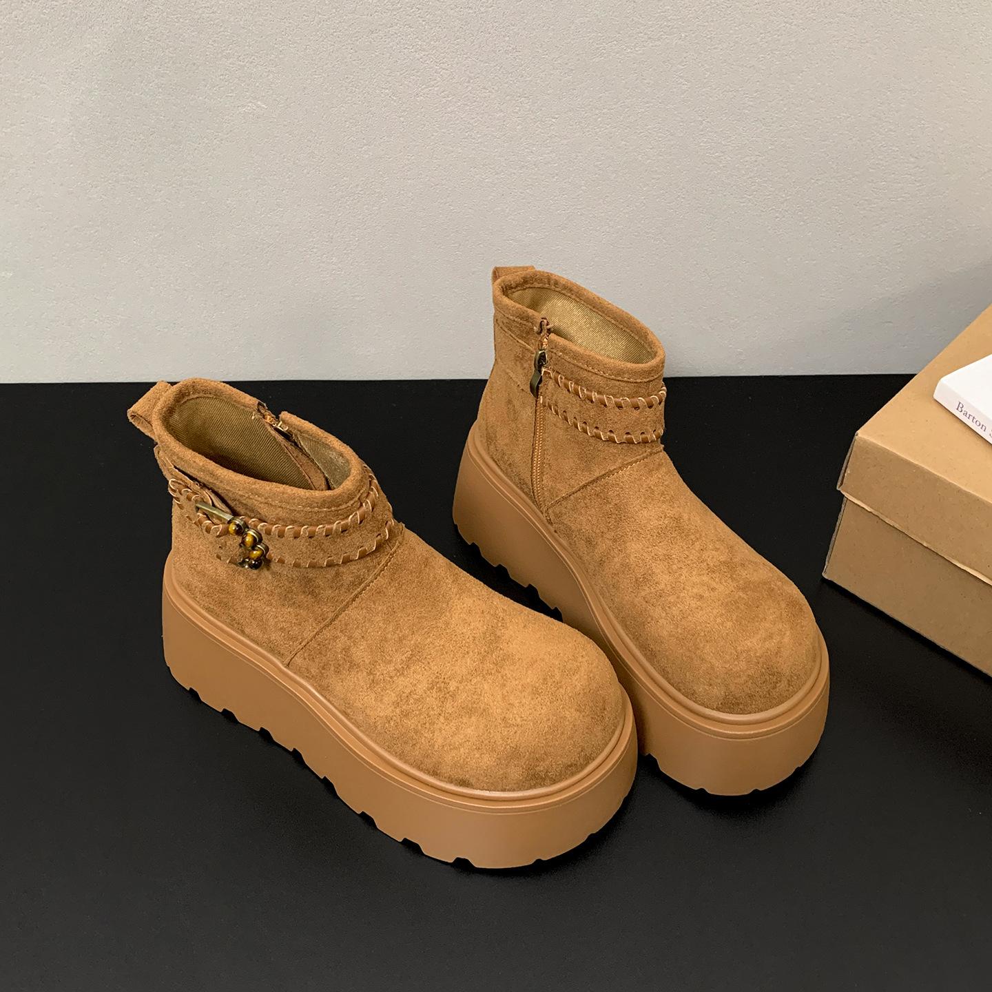 

Maillard brown retro platform Martin boots women s 2025 new autumn small man height increase versatile short boots 35 верблюд