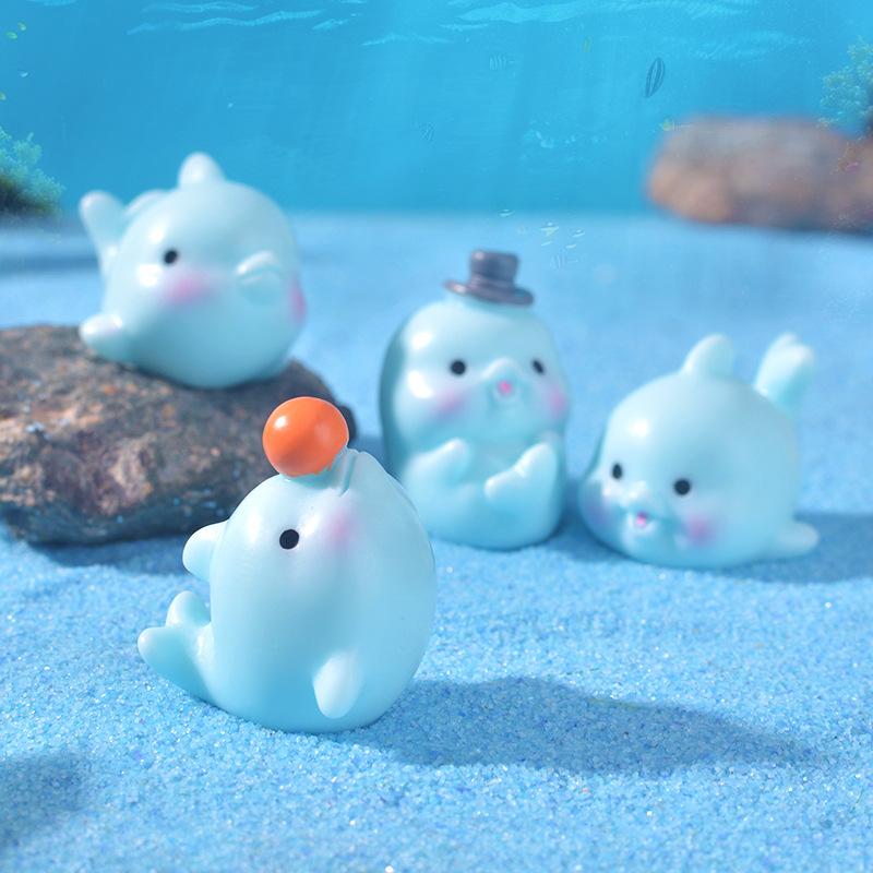Mini Decorative Items Cute Little DolphinsMarine Animals and Aquarium Decoration Accessories