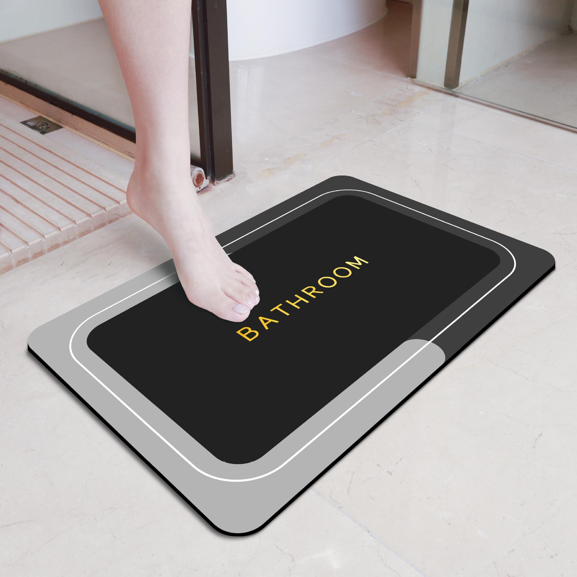 

Противоскользящие Мягкие Диатомовые Грязевые Водопоглощающие и Быстросохнущие Коврики для Ног 40*60cm