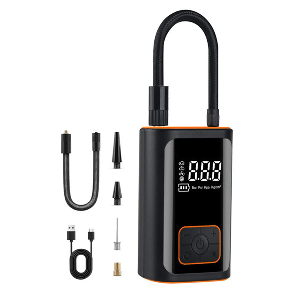 

Автомобильный надувной насос беспроводной насос портативный насос для накачивания шин цифровой дисплей автомобильный воздушный компрессор для шин оранжевый