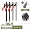 Steel Tent & Tarp Pegs: Thickened, Windproof, Long Camping Peg Set for Outdoor Use