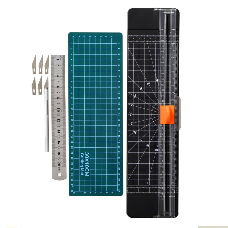 Dual Blade Portable Paper Cutter - Durable Sharp Craft & Office Knife for Students and Artists