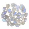 Cabochons Poire en Pierre de Lune Arc-en-ciel – Pierre Précieuse Lune Naturelle, Cabochon Fait Main pour la Fabrication de Bijoux, Pierre pour Bague Pendentif