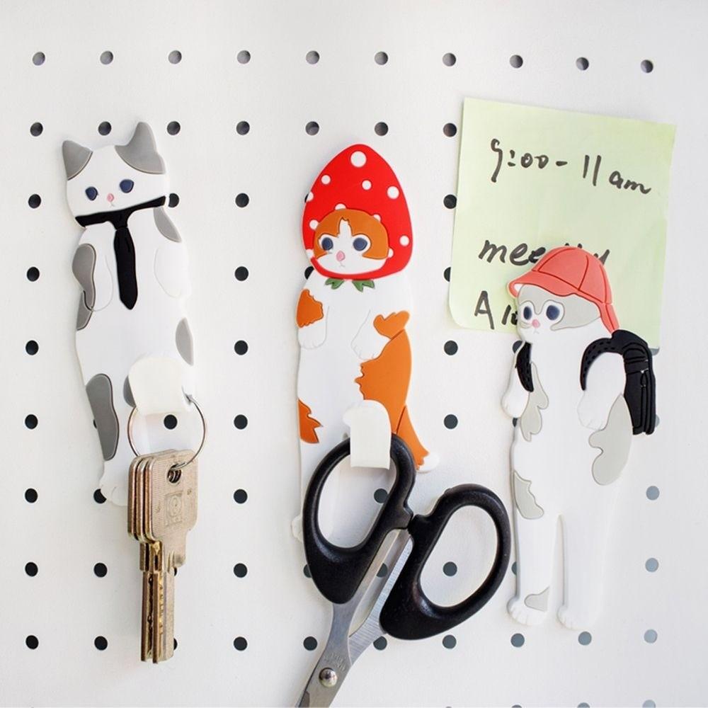 New Multifunctional Cat Hook Bendable Removable Key Holder Towel Hanger Fridge