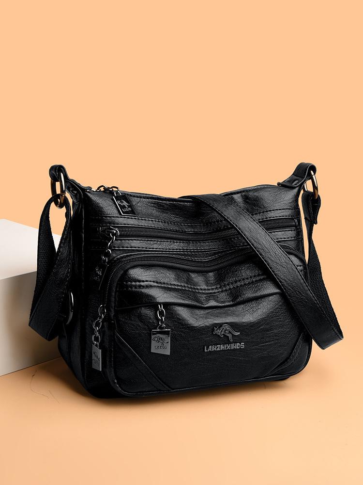 

Женская сумка, сумка для мамы, большая вместимость, сумка через плечо, модная атмосфера, женская сумка Tide чёрный