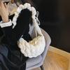 High Looks Korean Lightweight Cloud Bag One Shoulder Crossbody Pleated Versatile Tote Bag Underarm Dumpling Bag Forest Style