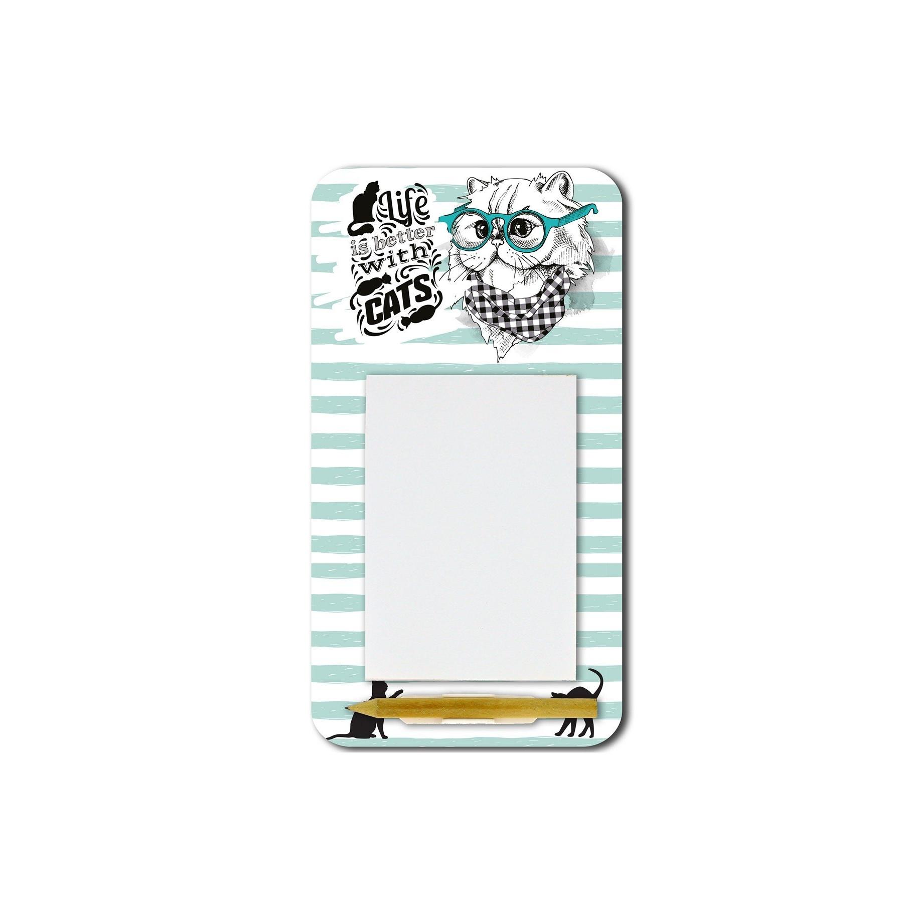

WuW Life is Better With Cats Patterned Magnet Pen Магнит на холодильник