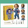 Figura de Ação Chucky Cult Série de Terror Definitiva 10cm Boneca Assassina Com Esculturas de Cabeça Intercambiáveis Acessórios