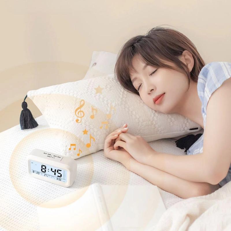 1Pc Charging Alarm Clock with Multiple Functions, Can Tell The Time on The Hour, Student Children's Bedside Rise Music Alarm with Voice Clock