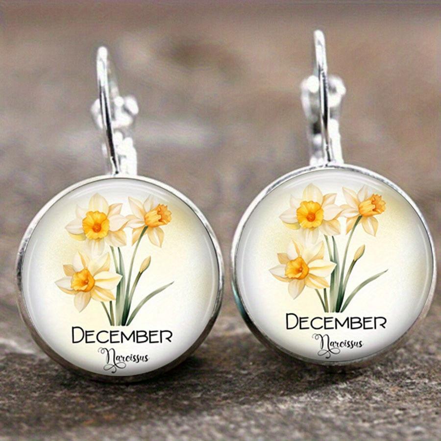 Fashion Earring Y2K Vintage Marigold Time Gem Flower Ear Buckle