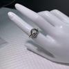 Korean Style Retro Distressed Silver Love Knot Heart Ring for Women
