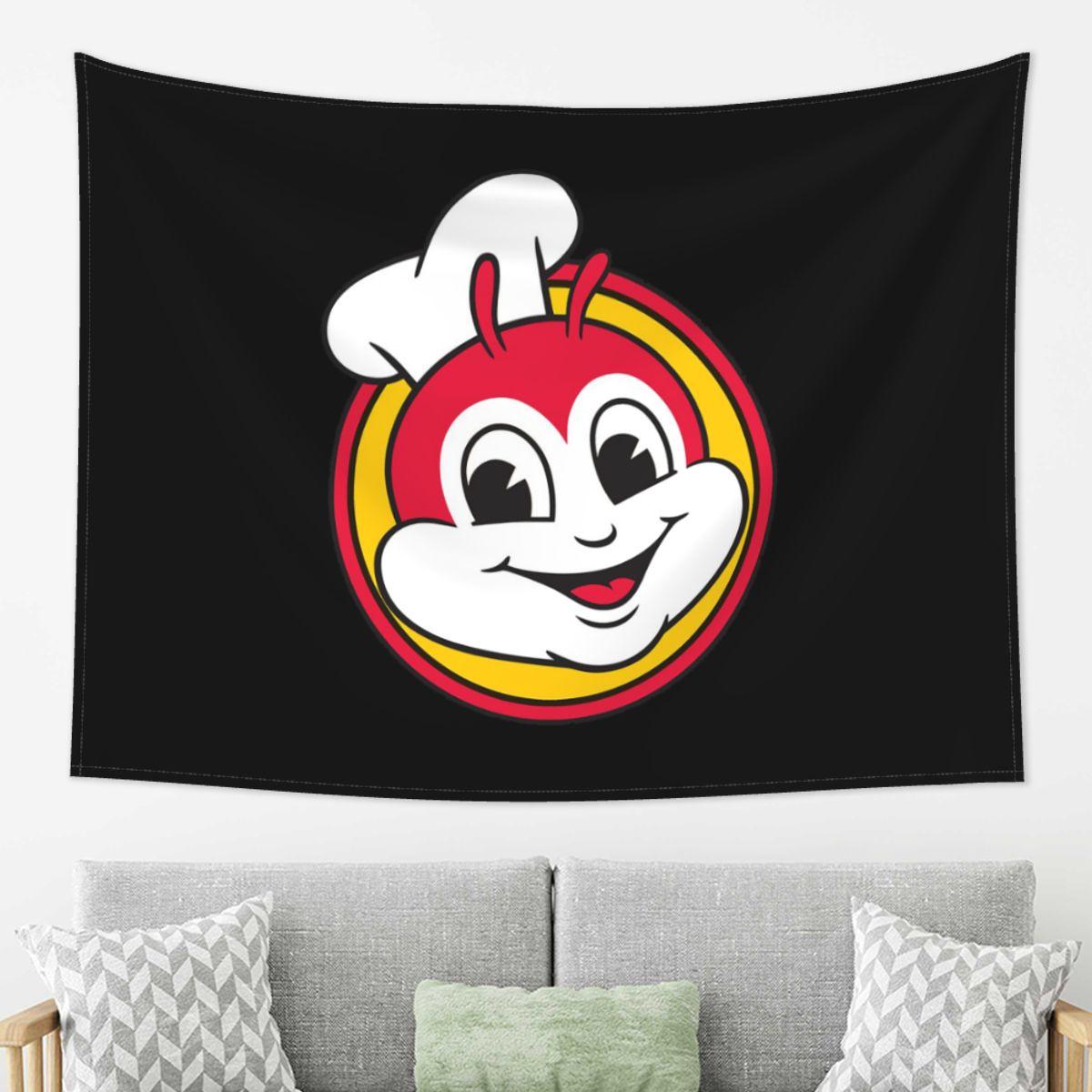 

Jollibee Tapestry Wall Hanging Aesthetic Home Decoration Tapestries for Dorm Room 74x94cm(29x37in)