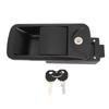 RV Door Lock with 2 Keys Zinc Alloy Flush Mount RV Door Latch Handle for Yacht Caravan Black 6.2 X 3in