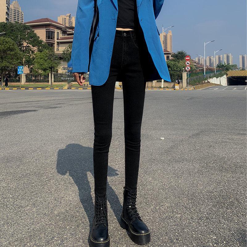 

High-Waisted Slimming Stretchy Cropped Pencil Jeans - 2021 Spring/Autumn Collection 30