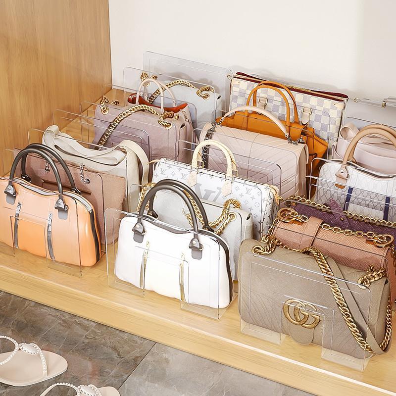 Small Handbag Storage Rack Divider: Crossbody Bag Holder & Closet Organizer