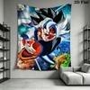 Dragon Ball Super Saiyan Kunstwerk Wandteppich Mode Druck Wandmontiert Heimdekor Hintergrund Wandbehang Stoff Weich