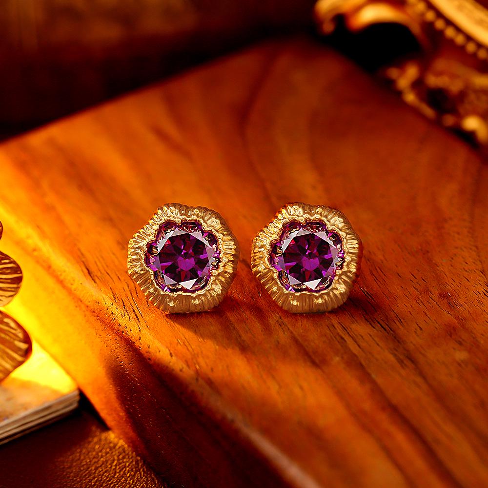 Flashy Zircon Stud Earrings: Unisex Luxury Minimalist Fashion with Hip Hop Punk Vibe