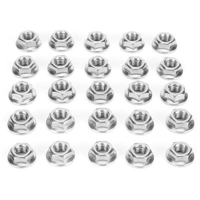 25 Piezas Tuerca de Brida Acero Inoxidable Resistente a la Corrosión Tuercas Suministros para Invernadero AccesoriosM6