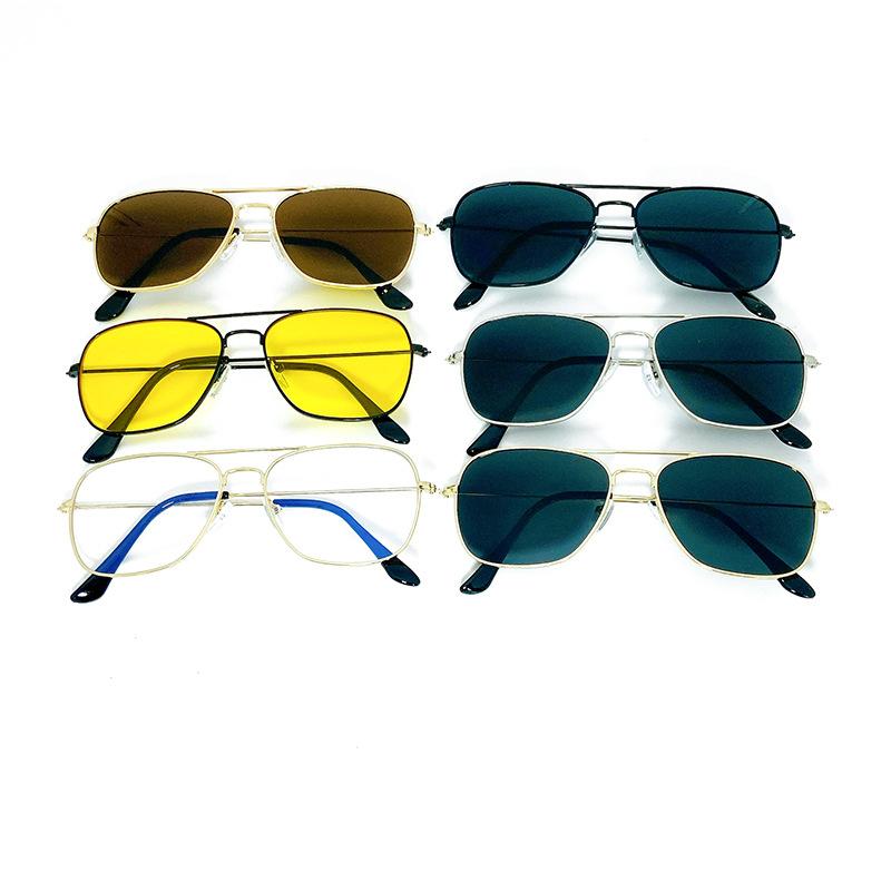 Premium Brown Luoyi Sunglasses, Metal Wind Double Beam Driving Outdoor Versatile Sunglasses