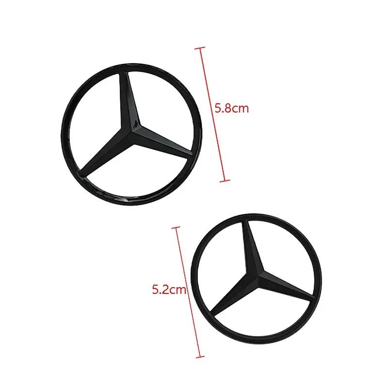 Car Steering Wheel Center Sticker 52mm 58mm for Mercedes Benz W205 W212 W213 W246 C180 W167 W166 W176 A B C E Class GLE GLK RSTUV1