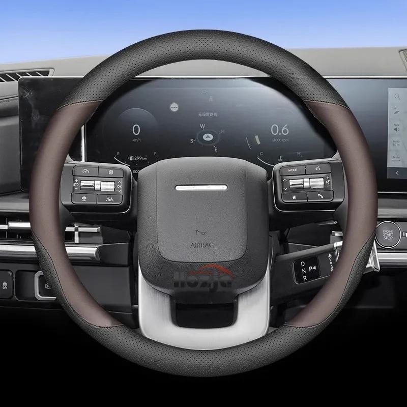 Leather Car Steering Wheel Cover for Hyundai I30 Tucson Ioniq N Grand I10 Elantra I30n I20 Ix35 Palisade Ix20 Kona Santa Fe