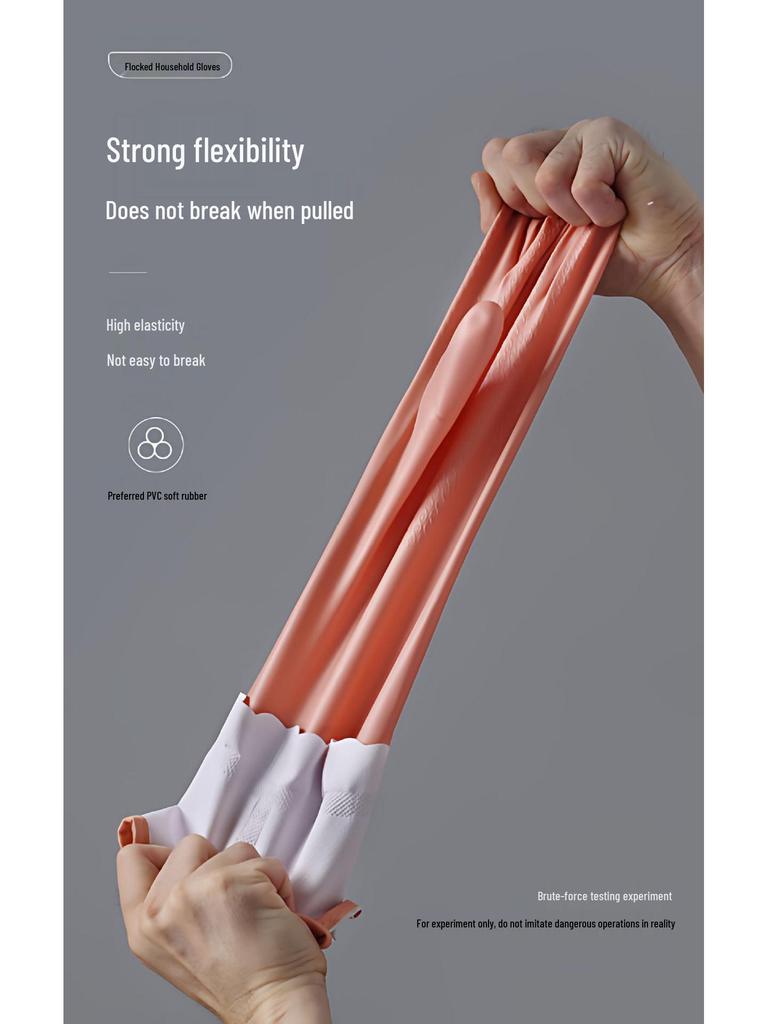 Winter Waterproof Rubber Dishwashing Gloves with Velvet Lining for Durable Household Use - Unisex Thickened Design for Kitchen and Laundry Tasks.