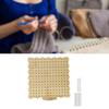 P Prettyia Crochet Blocking Wooden Crochet Board with 10 Stainless Steel Rod Knitting Blocking Hole Rod and Handmade DIY Craft Accessory for Crochet