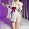 Anime Maid Dress Women Sexy Cosplay Lingerie Costumes Servant Apron with Panties Set Uniform Lolita Exotic Clothing Lace White