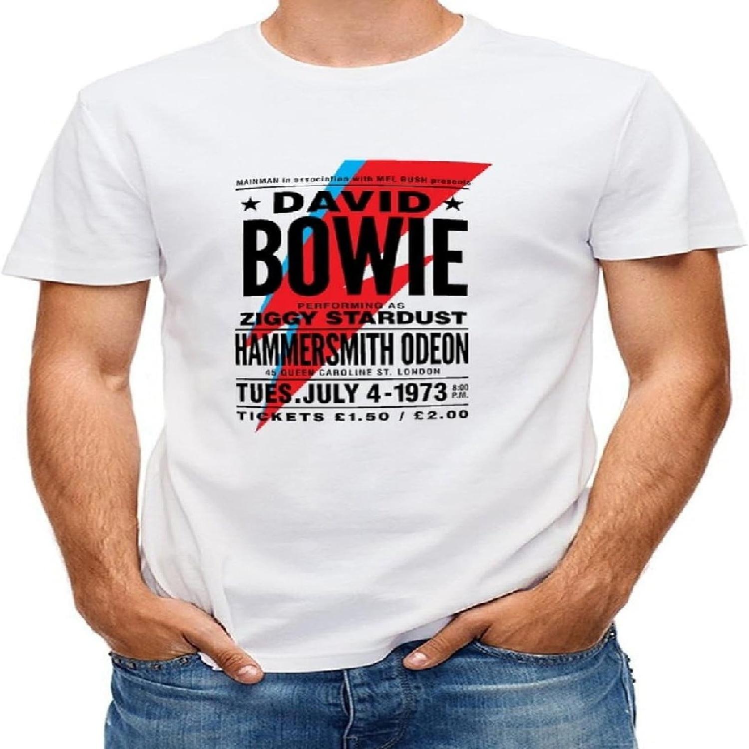 lkzxswrq Мужские футболки с коротким рукавом David Bowie Хлопковая футболка С круглым вырезом Топы для тренировок Фитнес майка S