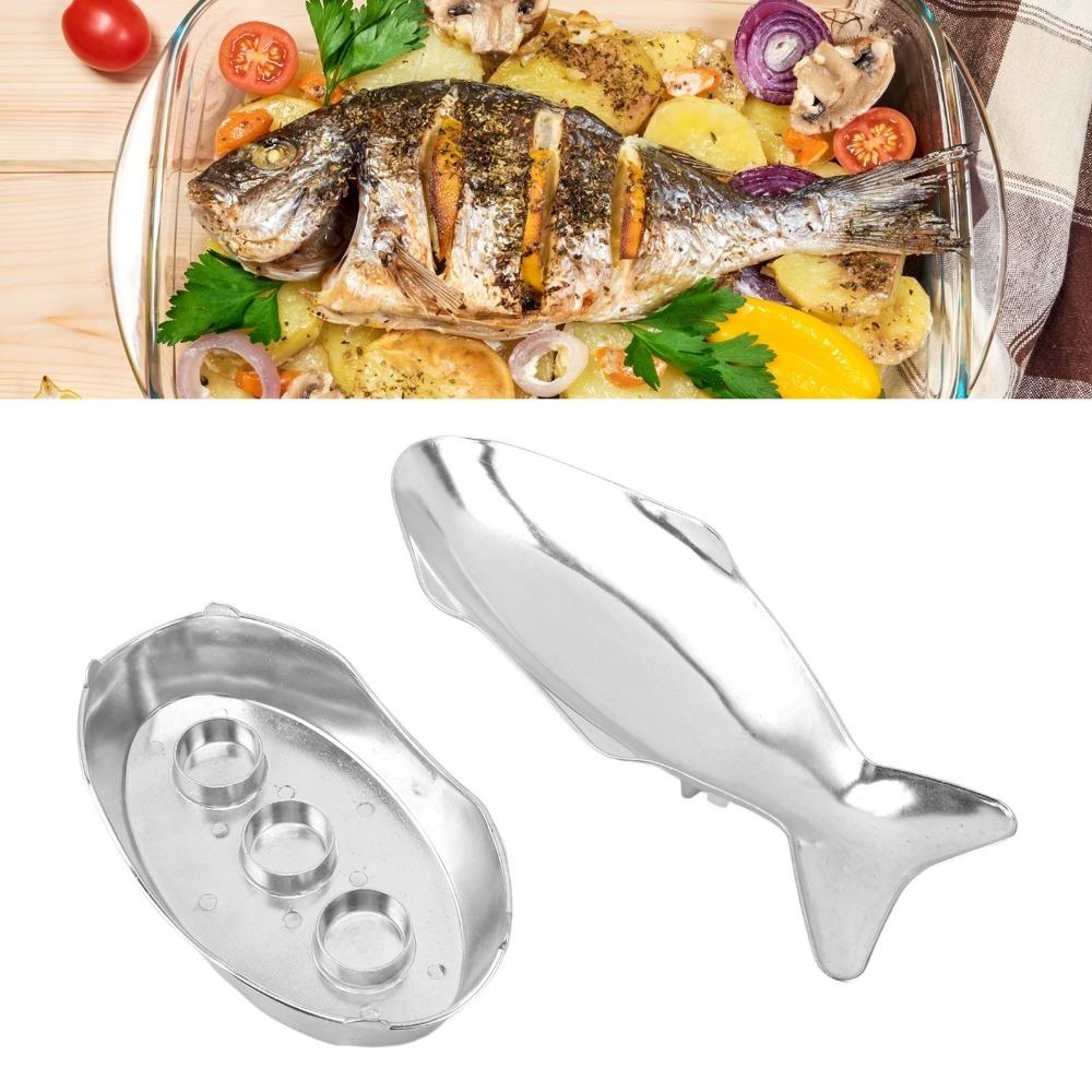 Aluminum Alloy Fish Shaped Serving Pan Uniform Heating Fish Grilling Plate  Grilling Various Dishes S