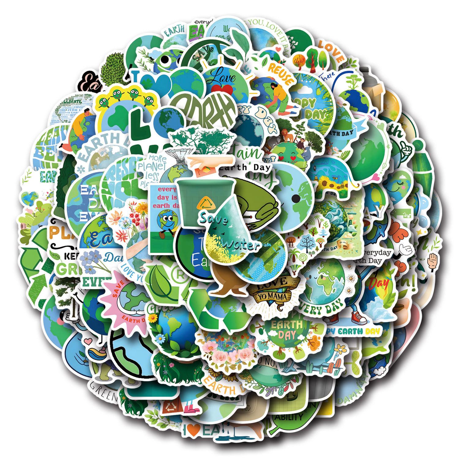 

110 Новых граффити-наклеек ко Дню Земли Декоративные наклейки для самоката, стакана для воды, шлема, водонепроницаемые