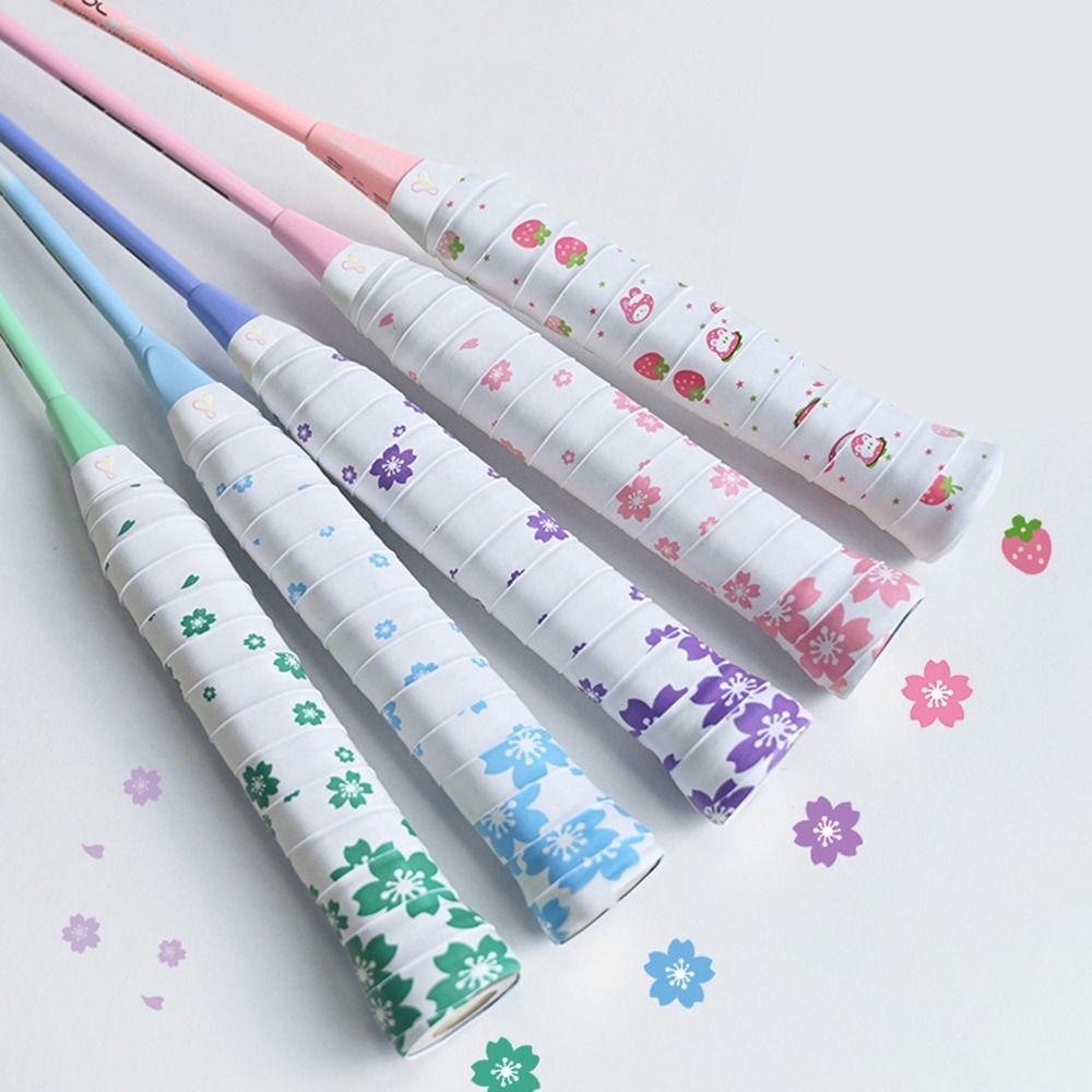 Non-Slip Badminton Handle Wrap Tape Sakura Print Tennis Racket Grip Tape Racquet Supplies