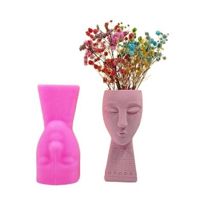 Betonové formy Formy na sukulentní květináče Umělecká figura Ruční výroba Silikonové formy Silikonová textura pro květinovou vázu