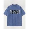 Men's Vintage-Inspired Lion Graphic T-Shirt - 100% Cotton, Short Sleeve, Crew Neck, Washed Black, Casual Summer Wear