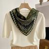 70*70cm Square Scarf Printed Silk Scarf Square Scarf Cashew Flower Scarf Women's Scarf Cloak
