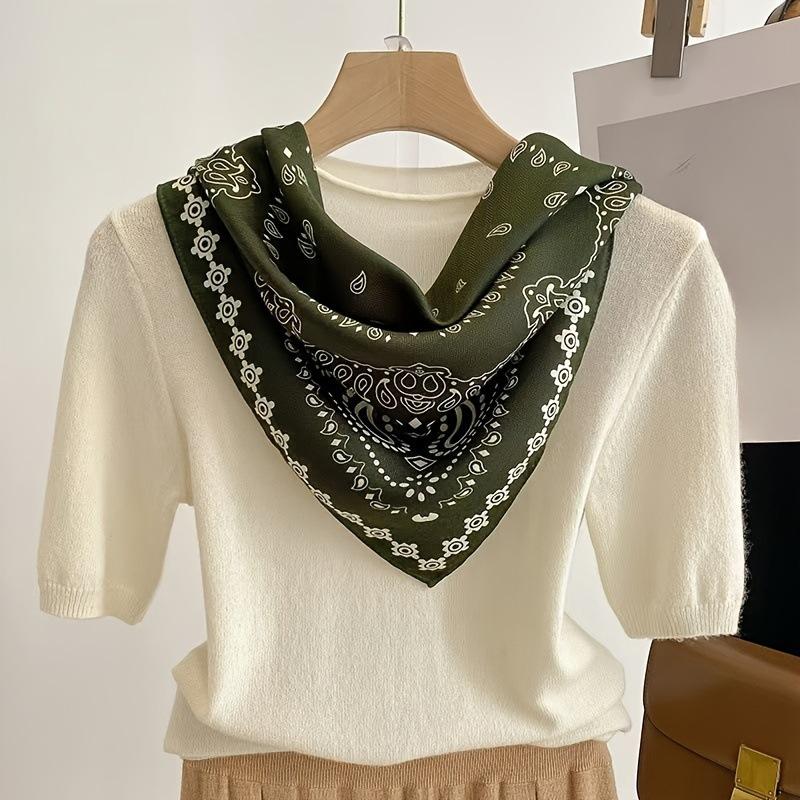 70*70cm Square Scarf Printed Silk Scarf Square Scarf Cashew Flower Scarf Women's Scarf Cloak