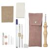 Punching Needle Embroidery Set with Embroidery Pen Embroidery Cloth Sewing Needle and Threader Scissors for Beginner
