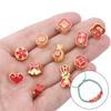 Gold Plated Oil Drip Charms Copper Beads and Accessories for Vintage DIY Jewelry