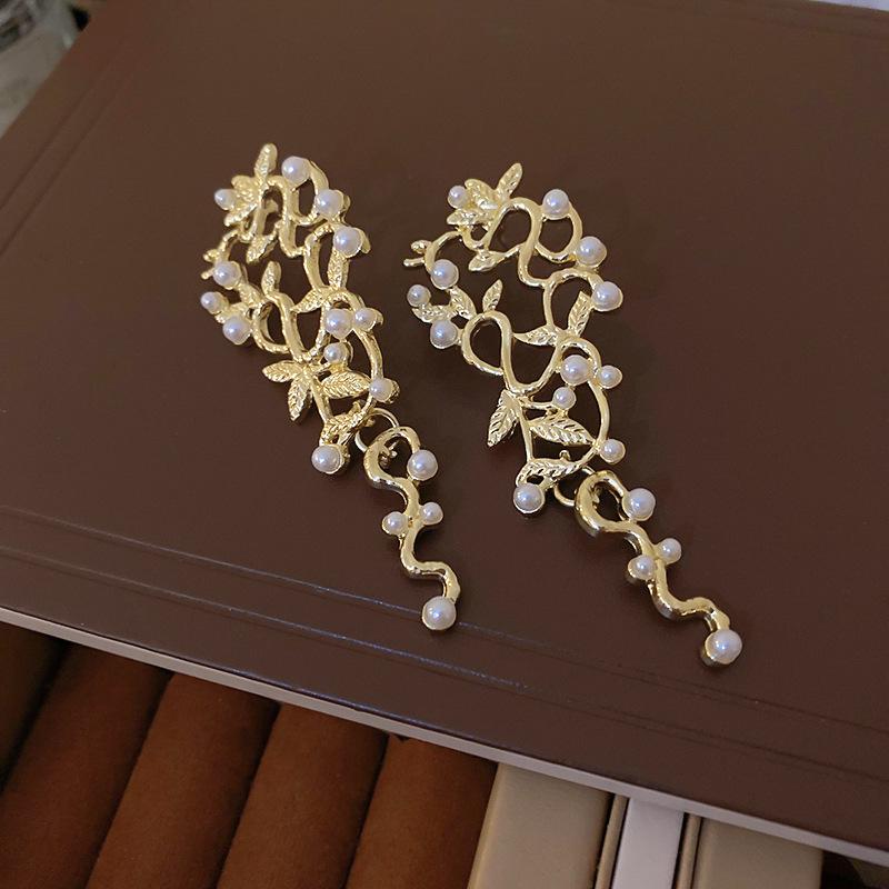 

Vintage French Sterling Silver Faux Pearl Earrings for Women