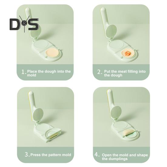 Výrobník knedlíků Přenosný multifunkční návod 2 v 1 pro rychlou výrobu knedlíků Empanada Výrobník knedlíků Lis na vaření v kuchyni