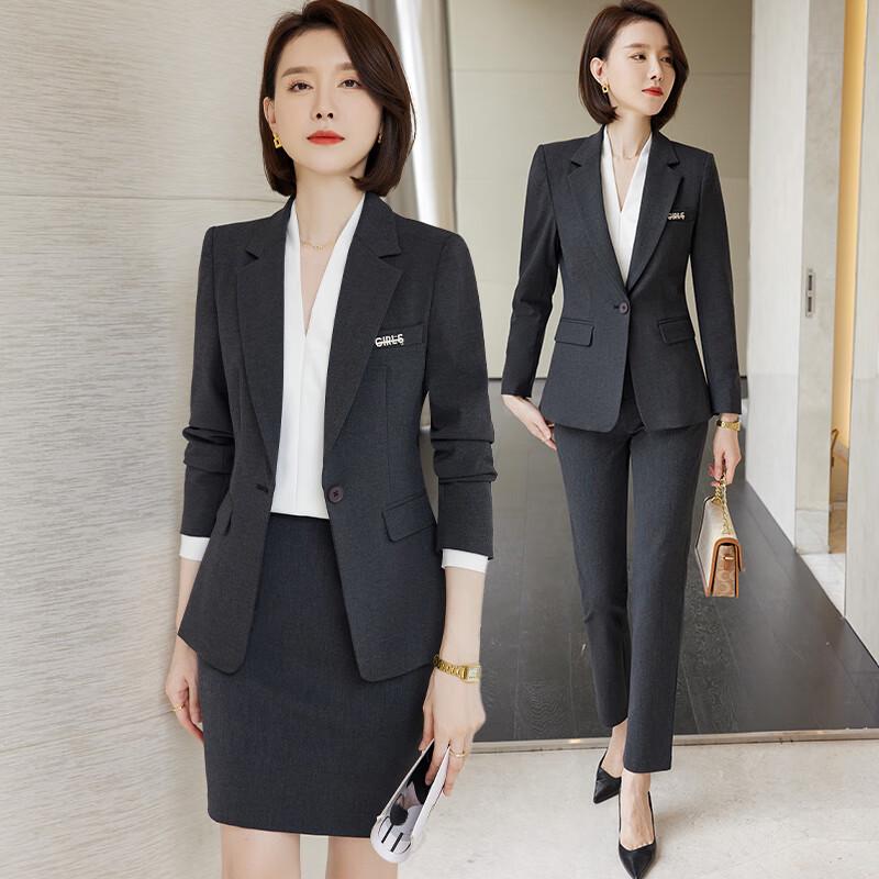 Trolman Women s Grey Business Suit Set Consult for Size