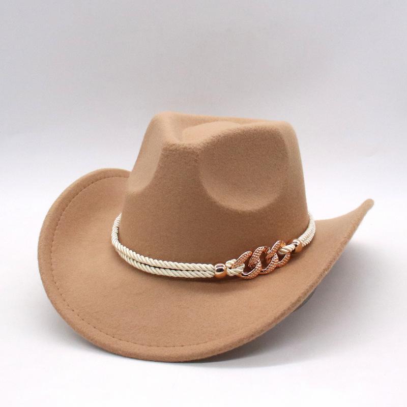 New Woolen Top Hat For Men And Women Classic Western Cowboy Hat Felt Hat Jazz Hat