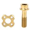 Front Derailleur Screw Gasket Ti Alloy Fixed Set Kit Arc Half Moon Washer Hallow Gold
