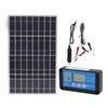 Solar Panel with 40A Controller Polysilicon 30W Dual USB Charging High Conversion Efficiency for RV