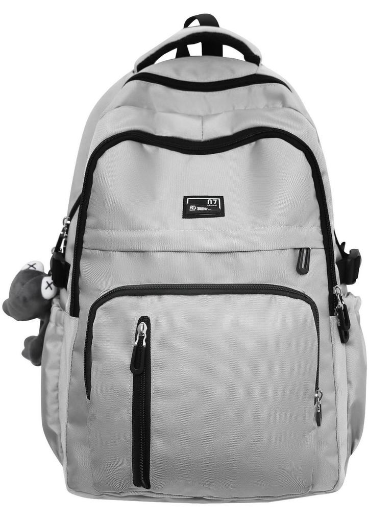 Nylon School Backpack For Teens With Design And Laptop Compartment