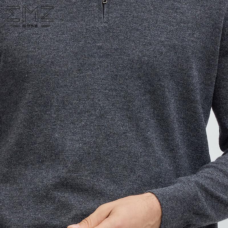 EMZ Herren Business Woll-Polopullover