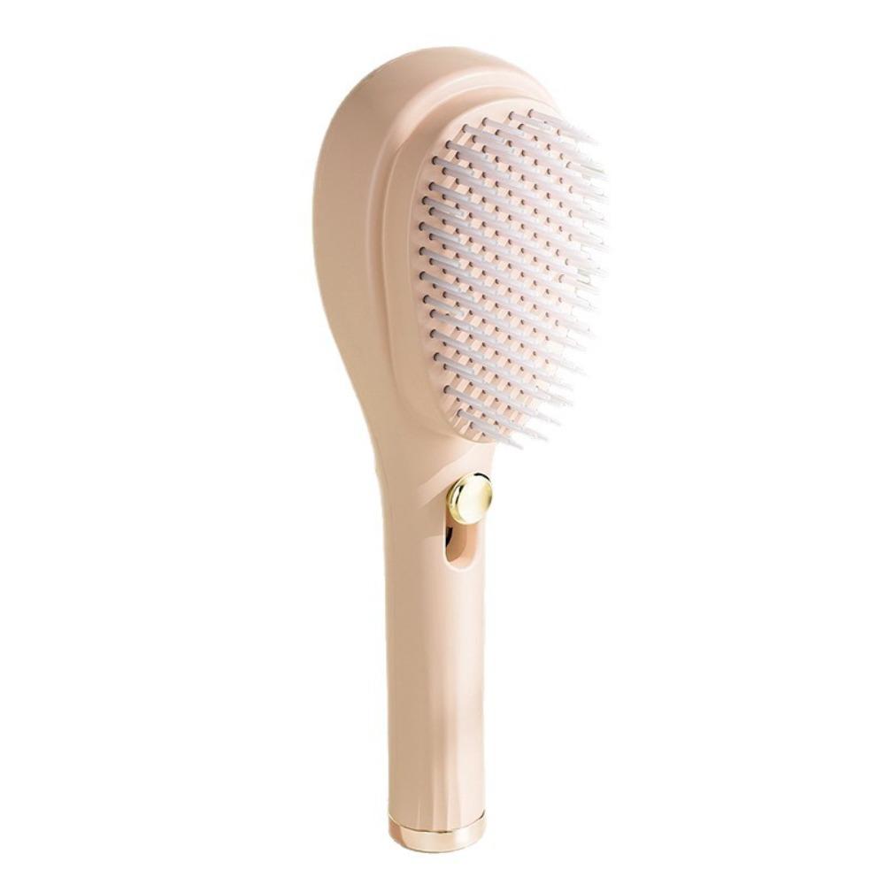 Portable Retractable Hair Comb Anti Static Scalp Massage Comb Styling Tool бежевый