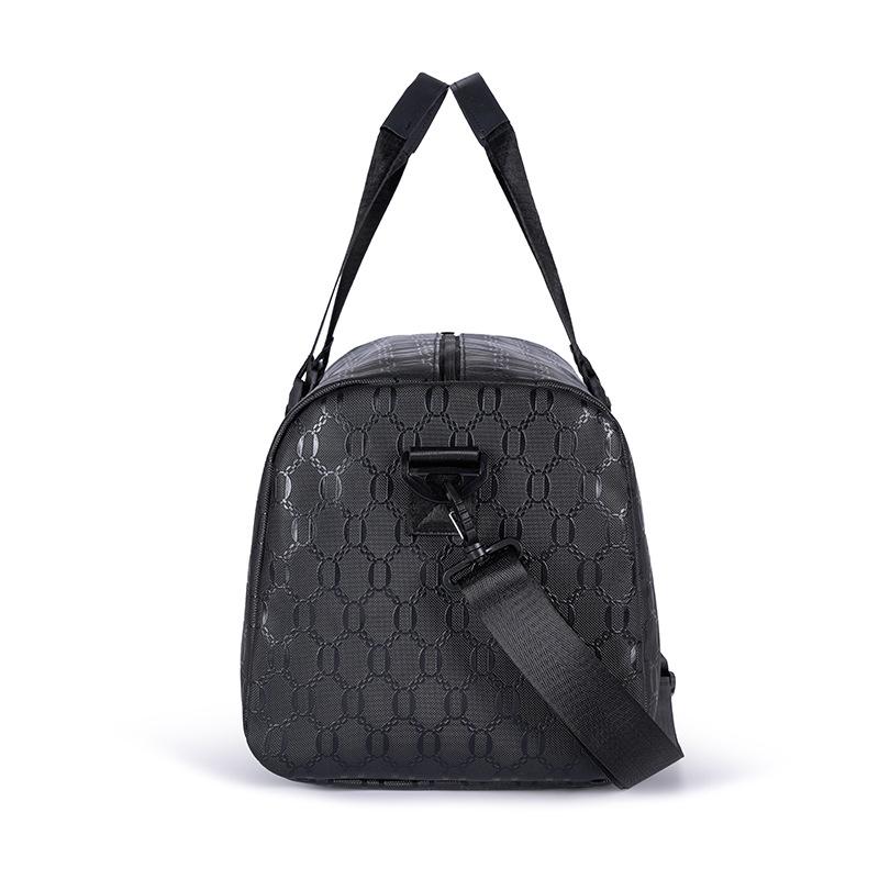 Men and Women's Short-distance Business Trip Printed Large-capacity Luggage Bag PU Waterproof Fashion Simple Handbag